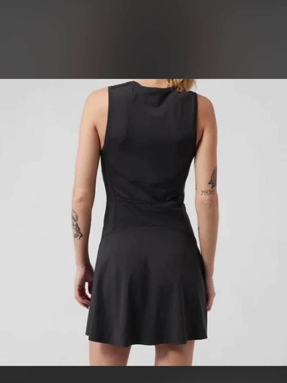 Nwot Athleta ACE Tennis Dress Jersey Dress black casual active summer 90$ - Picture 3 of 9